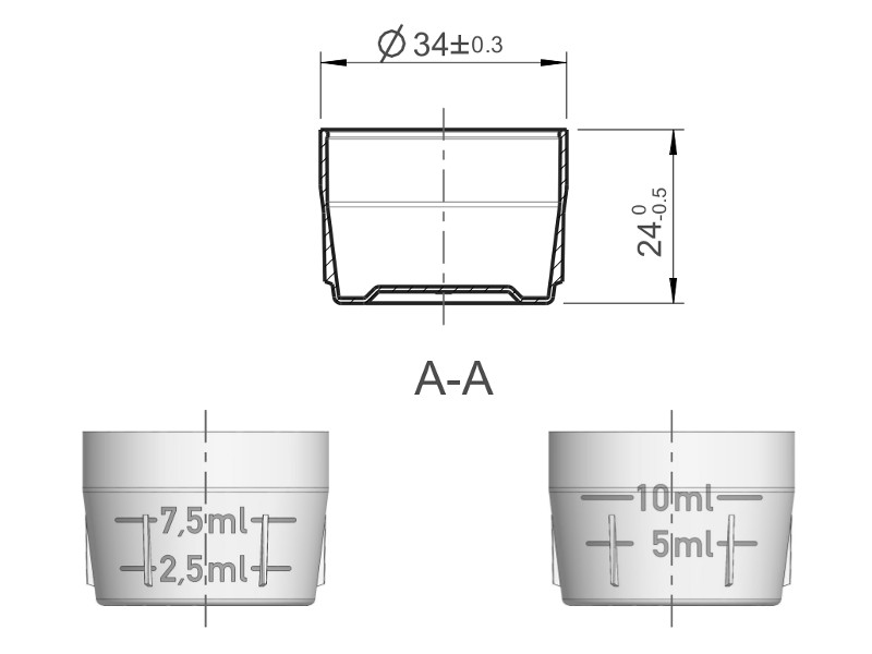 Measuring cup 16.663.0x P1